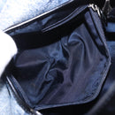 Christian Dior Double Saddle Hand Bag Denim Blue Silver Auth 190088SAM-22