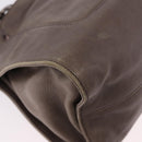 PRADA Tote Bag Leather Gray Silver Auth 190090A-10