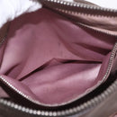 PRADA Tote Bag Leather Gray Silver Auth 190090A-21