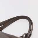 PRADA Tote Bag Leather Gray Silver Auth 190090A-8