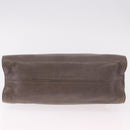 PRADA Tote Bag Leather Gray Silver Auth 190090A-9