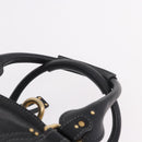 Chloe Paddington Hand Bag Leather Black Gold Silver Auth 190091A-14