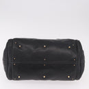 Chloe Paddington Hand Bag Leather Black Gold Silver Auth 190091A-7