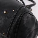 Chloe Paddington Hand Bag Leather Black Gold Silver Auth 190091A-17