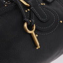 Chloe Paddington Hand Bag Leather Black Gold Silver Auth 190091A-18