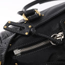 Chloe Paddington Hand Bag Leather Black Gold Silver Auth 190091A-21