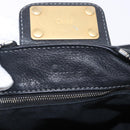 Chloe Paddington Hand Bag Leather Black Gold Silver Auth 190091A-22