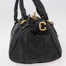Chloe Paddington Hand Bag Leather Black Gold Silver Auth 190091A-3
