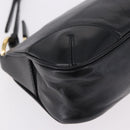 PRADA Hand Bag Leather Black Gold 1BC201 Auth 190093SAM-14