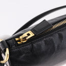 PRADA Hand Bag Leather Black Gold 1BC201 Auth 190093SAM-19