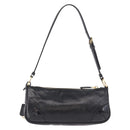 PRADA Hand Bag Leather Black Gold 1BC201 Auth 190093SAM-2