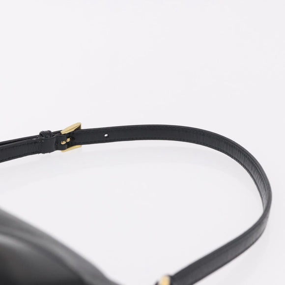 PRADA Hand Bag Leather Black Gold 1BC201 Auth 190093SAM