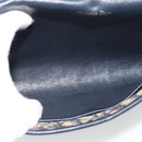 Christian Dior Trotter Canvas Shoulder Bag Navy Gold Auth 190094A-18