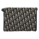Christian Dior Trotter Canvas Shoulder Bag Navy Gold Auth 190094A-3