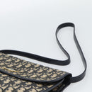 Christian Dior Trotter Canvas Shoulder Bag Navy Gold Auth 190094A-8