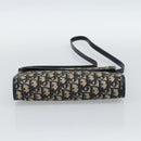 Christian Dior Trotter Canvas Shoulder Bag Navy Gold Auth 190094A-9
