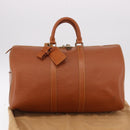LOUIS VUITTON Epi Keepall 45 Boston Bag Brown M42978 LV Auth 190098SAV-12