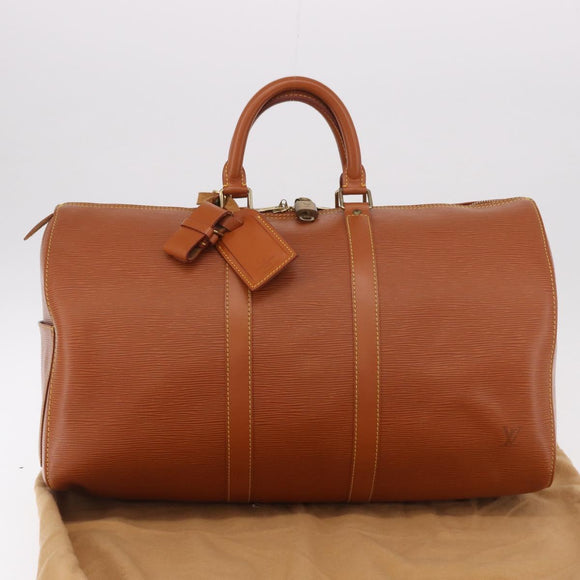 LOUIS VUITTON Epi Keepall 45 Boston Bag Brown M42978 LV Auth 190098SAV