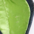 FENDI Mamma Baguette Bag Denim Flower Embroidery Navy Silver Auth 190100SAM-10