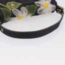 FENDI Mamma Baguette Bag Denim Flower Embroidery Navy Silver Auth 190100SAM-7
