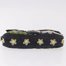 FENDI Mamma Baguette Bag Denim Flower Embroidery Navy Silver Auth 190100SAM-5