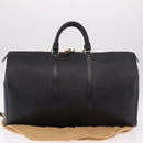 LOUIS VUITTON Epi Keepall 50 Boston Bag Black M42962 LV Auth 190102SAV-12