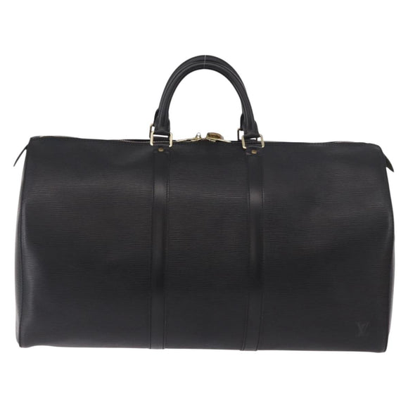 LOUIS VUITTON Epi Keepall 50 Boston Bag Black M42962 LV Auth 190102SAV
