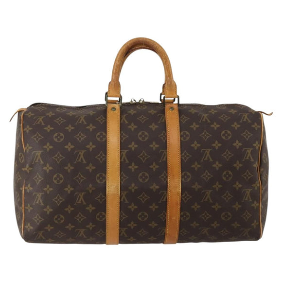 LOUIS VUITTON Monogram Keepall 45 Boston Bag M41428 LV Auth 190104
