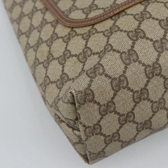GUCCI GG Supreme Web Sherry Line Tote Bag PVC Beige Red 002 58 6487 Auth 190108