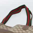 GUCCI GG Supreme Web Sherry Line Tote Bag PVC Beige Red 002 58 6487 Auth 190108-8
