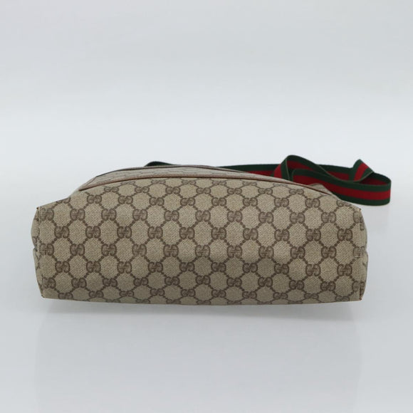 GUCCI GG Supreme Web Sherry Line Tote Bag PVC Beige Red 002 58 6487 Auth 190108