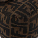 FENDI Zucca Canvas Mamma Baguette Shoulder Bag Black Brown Auth 190109SAV-15