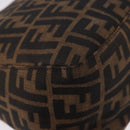 FENDI Zucca Canvas Mamma Baguette Shoulder Bag Black Brown Auth 190109SAV-17