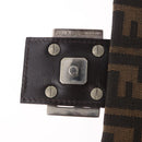 FENDI Zucca Canvas Mamma Baguette Shoulder Bag Black Brown Auth 190109SAV-9