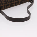 FENDI Zucca Canvas Mamma Baguette Shoulder Bag Black Brown Auth 190109SAV-7