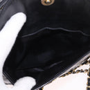 CHANEL Matelasse Chain Shoulder Bag Patent leather Black Gold CC Auth 190111A-22