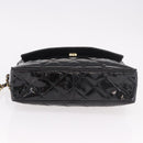 CHANEL Matelasse Chain Shoulder Bag Patent leather Black Gold CC Auth 190111A-5