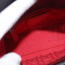 Christian Dior Cannage Mini Hand Bag Lamb Skin 2way Black Silver Auth 190113A-11