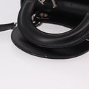 Christian Dior Cannage Mini Hand Bag Lamb Skin 2way Black Silver Auth 190113A-7