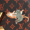 LOUIS VUITTON Catgram Sac Twist MM Shoulder Bag Marron M44408 LV Auth 190114SAM-22