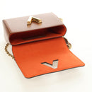 LOUIS VUITTON Catgram Sac Twist MM Shoulder Bag Marron M44408 LV Auth 190114SAM-26