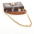 LOUIS VUITTON Catgram Sac Twist MM Shoulder Bag Marron M44408 LV Auth 190114SAM-7