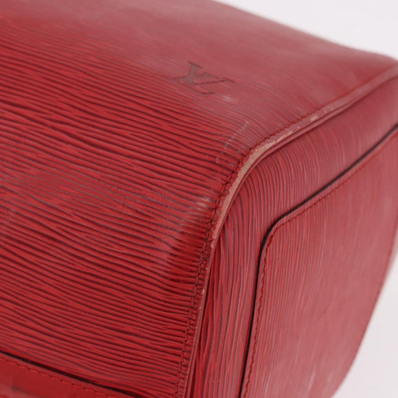 LOUIS VUITTON Epi Keepall 50 Boston Bag Red M42967 LV Auth 190116A