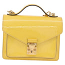LOUIS VUITTON Monogram Vernis Monceau BB Hand Bag 2way Yellow LV Auth 190117A-13