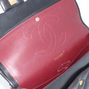 CHANEL Matelasse 30 Chain Shoulder Bag Lamb Skin Gold Black CC Auth 190118SAM-19