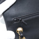 CHANEL Matelasse 30 Chain Shoulder Bag Lamb Skin Gold Black CC Auth 190118SAM-24