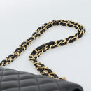 CHANEL Matelasse 30 Chain Shoulder Bag Lamb Skin Gold Black CC Auth 190118SAM-14