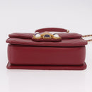 CHANEL Matelasse Chain Shoulder Bag Lamb Skin Red Gold CC Auth 190119SAM-5