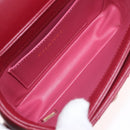 CHANEL Matelasse Chain Shoulder Bag Lamb Skin Red Gold CC Auth 190119SAM-10
