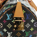 LOUIS VUITTON Monogram Multicolor Keepall 45 Bag Black M92640 LV Auth 190120SM-25